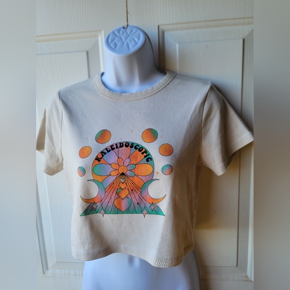 iHeartRaves Tops - Cotton On Kaleidoscopic Celestial Crop Top Size Medium